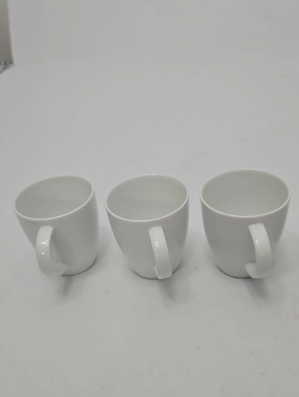 Crate & Barrel Set Of 7 Porcelain White Small Espresso Cups